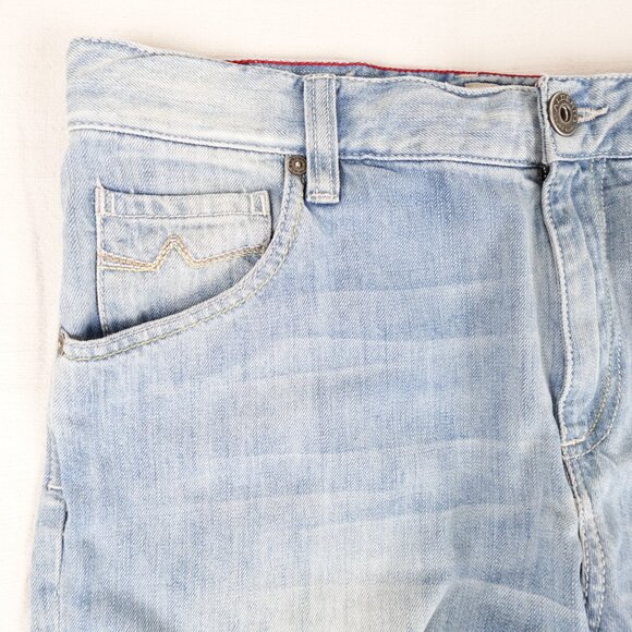 Alberto Modern Fit Stone Jeans Men's 34x35 Straight Leg Light Wash Faded Denim - Picture 4 of 11
